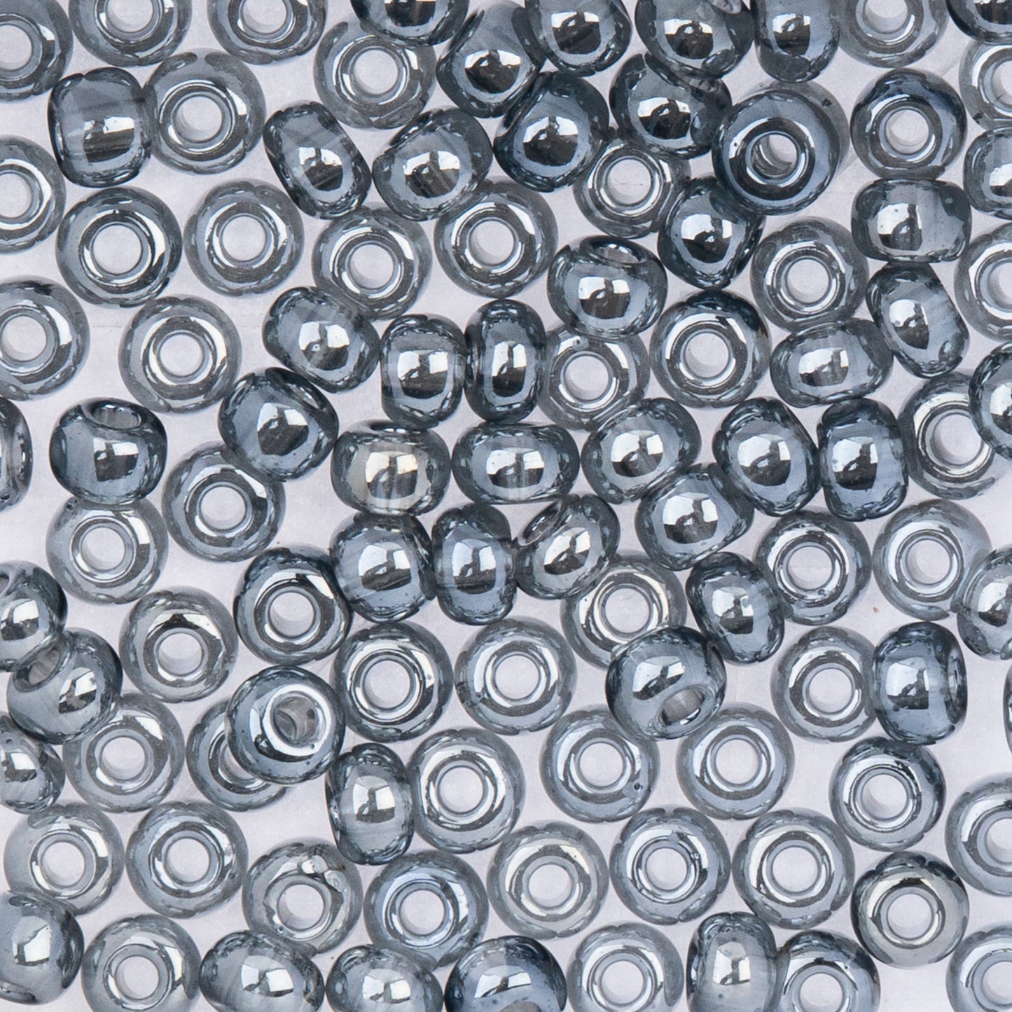 Czech Seed Beads Size 2/0 Transparent Grey Luster – Approx. 20g Vial | The Pink Bead Shop Canada