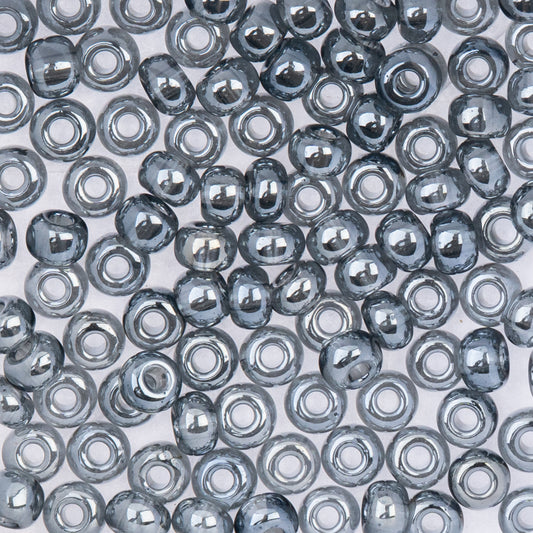 Czech Seed Beads Size 2/0 Transparent Grey Luster – Approx. 20g Vial | The Pink Bead Shop Canada