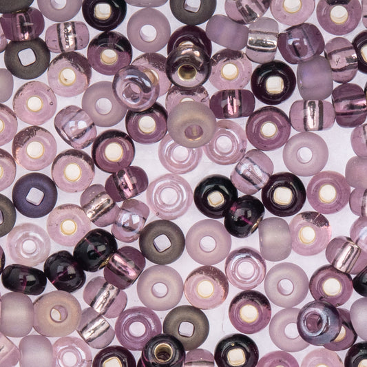 Czech Seed Beads Size 2/0 Purple Mix – Approx. 20g Vial | The Pink Bead Shop Canada