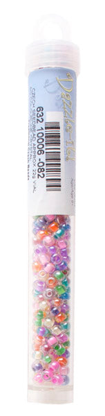 Czech Seed Beads Size 6/0 Crystal Colourline Mix – Approx. 22g Vial | The Pink Bead Shop Canada