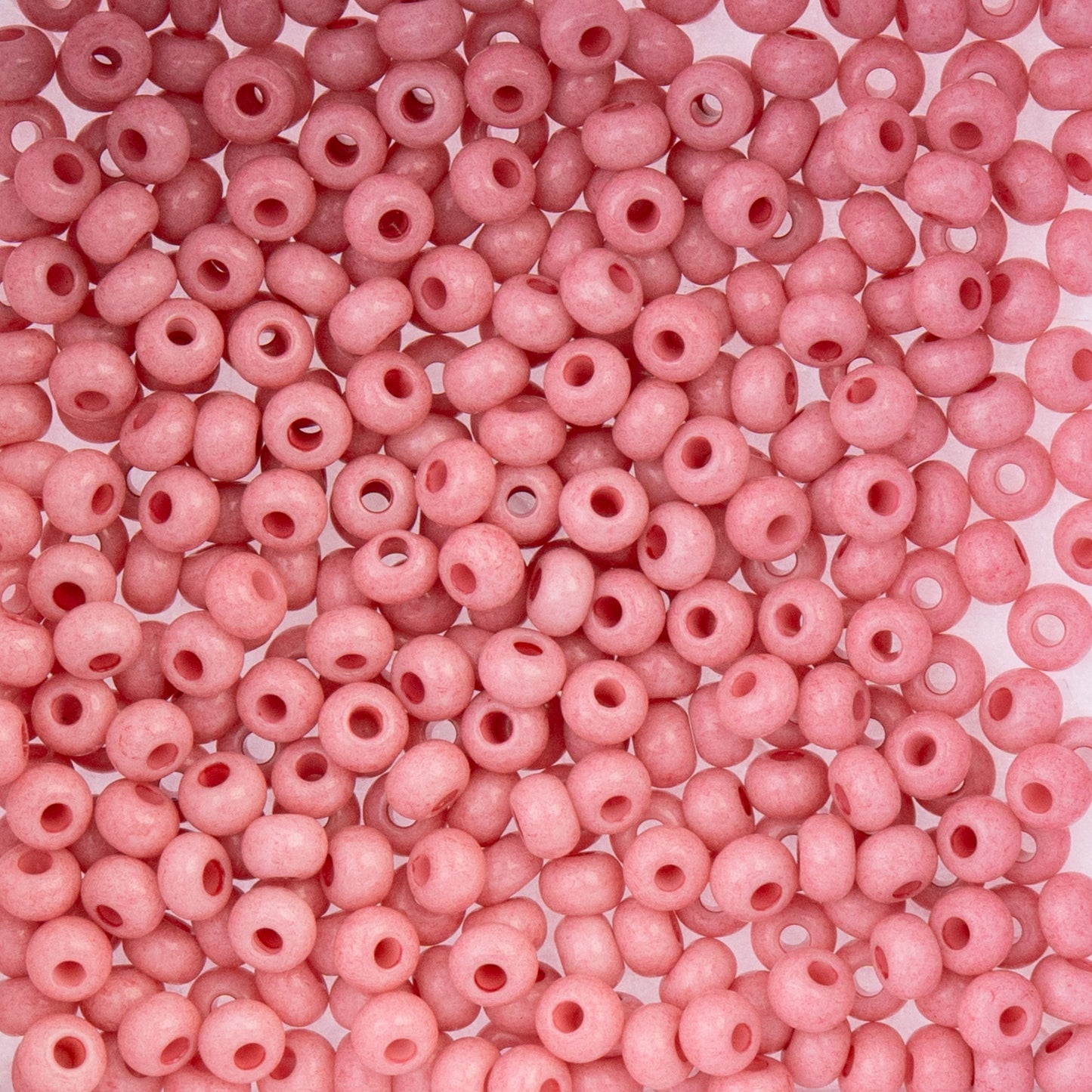 Czech Seed Beads 6/0 Chalk Pink Solgel 22 Gram Vial | The Pink Bead Shop Canada