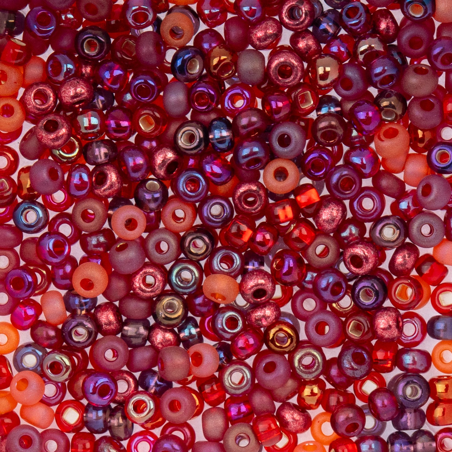 Czech Seed Beads 6/0 – Royal Ruby Mix – 22g Vial – Premium Glass Seed Beads for Jewelry Making & Beadwork The Pink Bead Shop