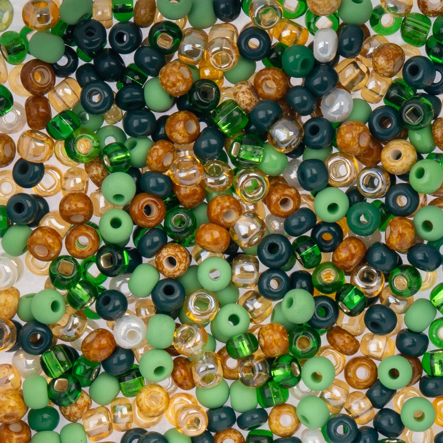 Czech Seed Beads 6/0 Jade Mix 22 Gram Vial | The Pink Bead Shop Canada