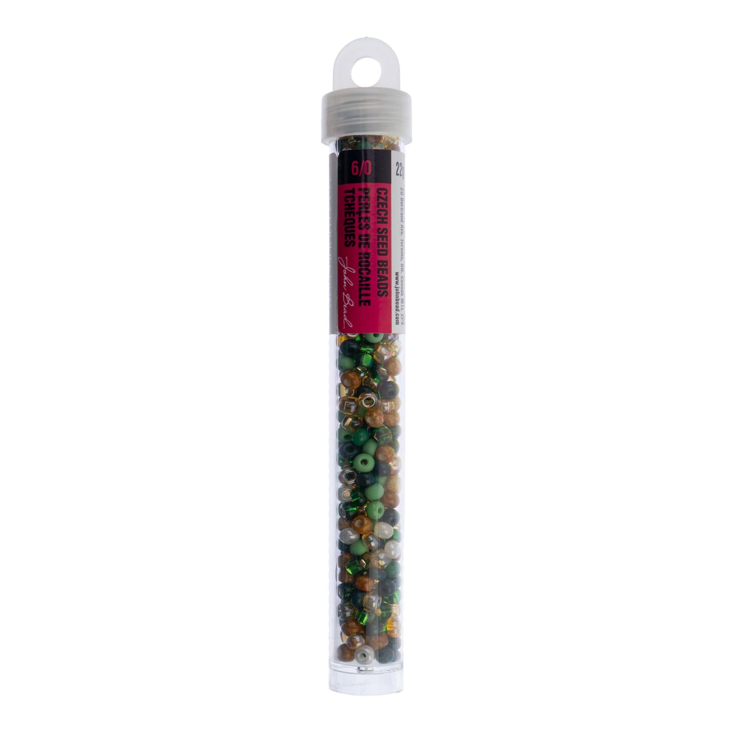 Czech Seed Beads 6/0 Jade Mix 22 Gram Vial | The Pink Bead Shop Canada