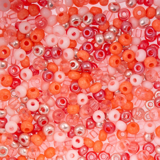 Czech Seed Beads 6/0 Flamingo Mix 22 Gram Vial | The Pink Bead Shop Canada