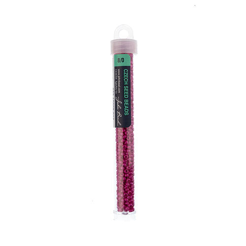 Czech Seed Beads 8/0 Terra Intensive Pink – Approx. 22g Vial | The Pink Bead Shop Canada