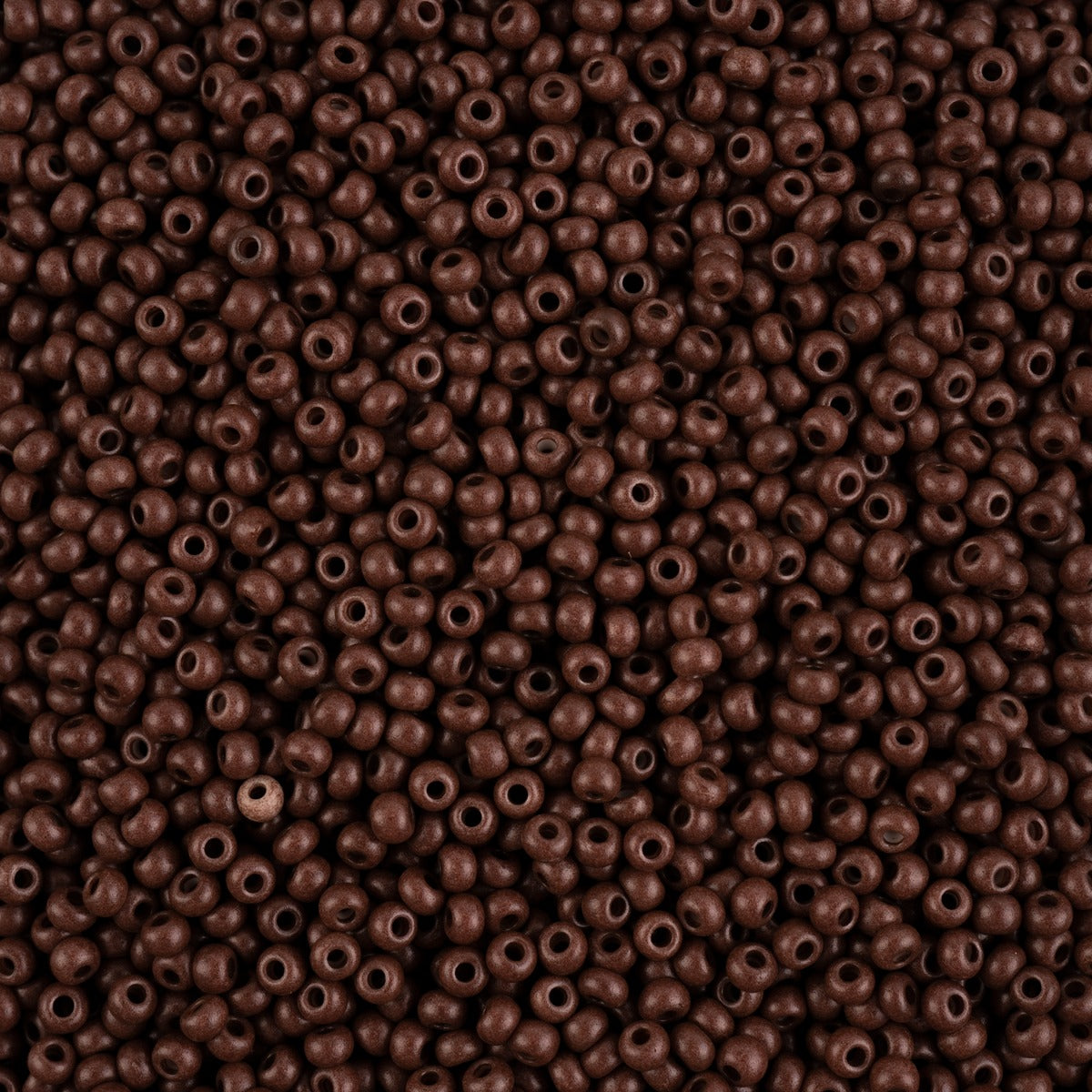 Czech Seed Beads 8/0 Terra Intensive Dark Brown Matt – Approx. 22g Vial | The Pink Bead Shop Canada
