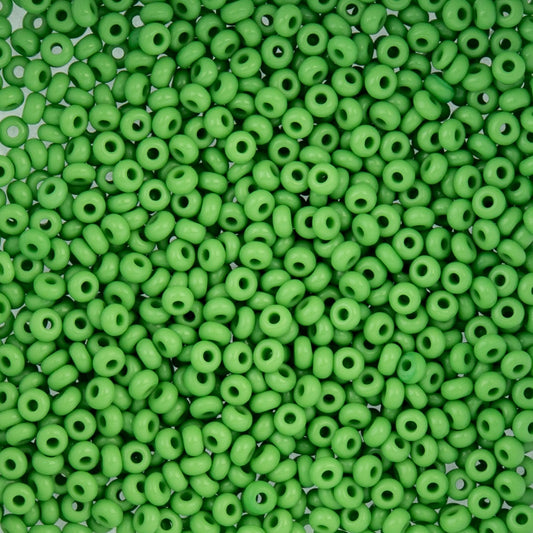 Czech Seed Beads 8/0 – Opaque Light Green (22g Vial) | The Pink Bead Shop Canada