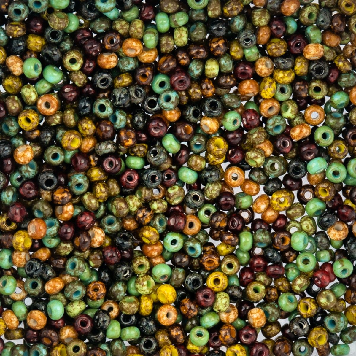 Czech Seed Beads Size 8/0 Opaque Travertine Mix – 22g Vial | The Pink Bead Shop Canada