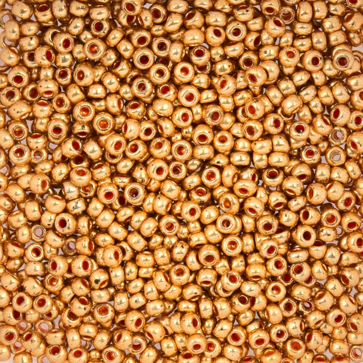 Czech Seed Beads 8/0 – Metallic Gold Terra (22g Vial) | The Pink Bead Shop Canada