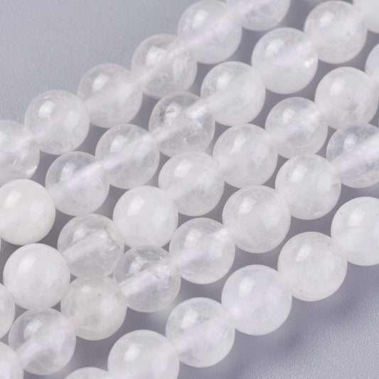 Natural Quartz Crystal Beads 6mm