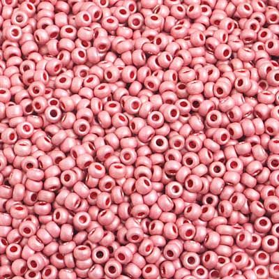Czech Seed Beads 10/0 Metallic Dark Pink Matte Terra Color 20 Gram Hank | The Pink Bead Shop Canada