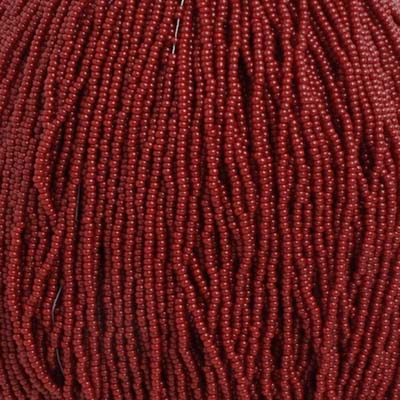 Czech Seed Bead 11/0 Opaque Cranberry Red Hank – Approx. 18g | The Pink Bead Shop Canada