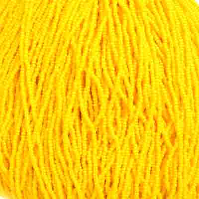 Czech Seed Bead 11/0 Opaque Gold Yellow Strung