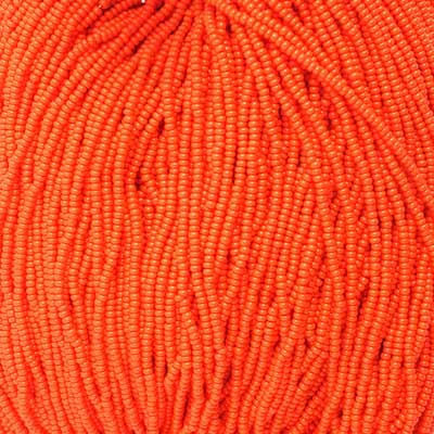 Czech Seed Bead 11/0 Opaque Orange Hank – Approx. 18g | The Pink Bead Shop Canada
