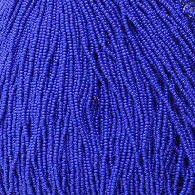 Czech Seed Bead 11/0 Opaque Royal Blue Strung