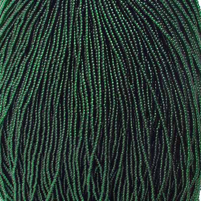 Czech Seed Bead 11/0 Transparent Dark Green Hank – Approx. 18g | The Pink Bead Shop Canada