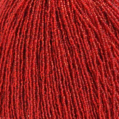 Czech Seed Bead 11/0 Silver Lined Light Red Hank – Approx. 18g | The Pink Bead Shop Canada