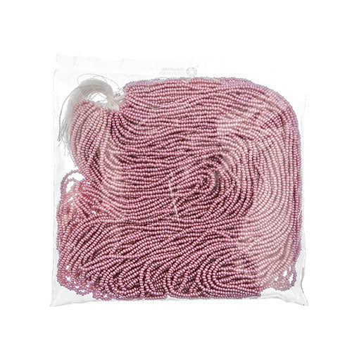 Czech Seed Beads 11/0 PermaLux Dyed Chalk Violet Strung 37GRMS