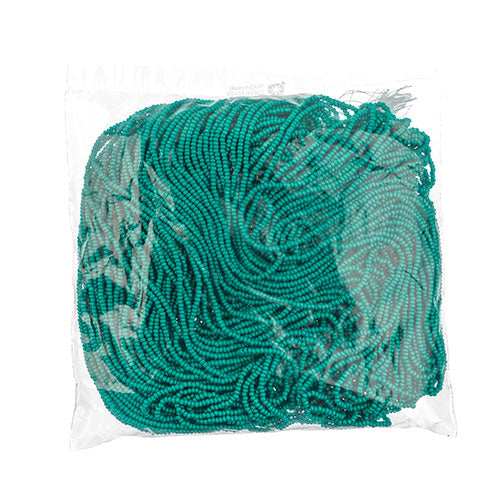 Czech Seed Beads 11/0 PermaLux Dyed Chalk Teal Strung 37g
