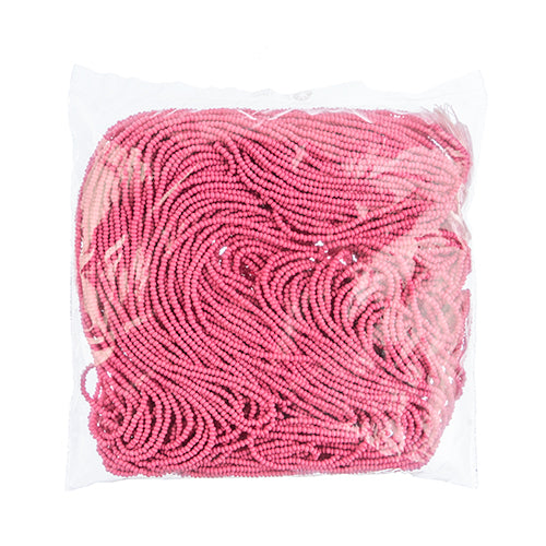 Czech Seed Beads 11/0 PermaLux Dyed Chalk Fuchsia Matt Strung 40GRMS