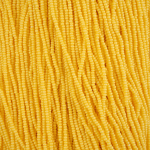 Czech Seed Bead 11/0 Yellow Chalk Dyed Solgel Hank – Approx. 18g | The Pink Bead Shop Canada