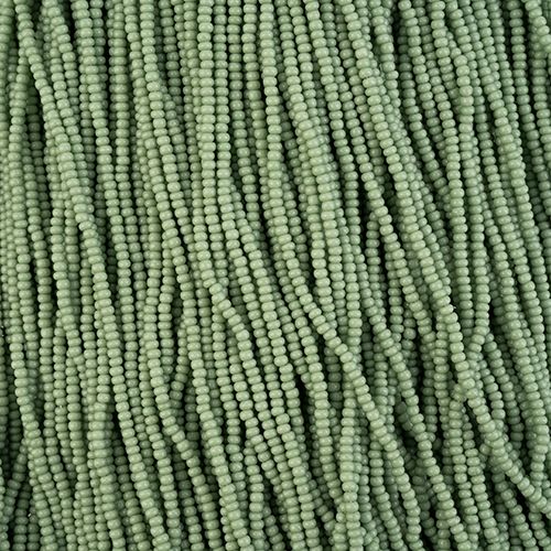 Czech Seed Bead 11/0 Eucalyptus Chalk Dyed Solgel Strung Hank 18 Grams | The Pink Bead Shop Canada