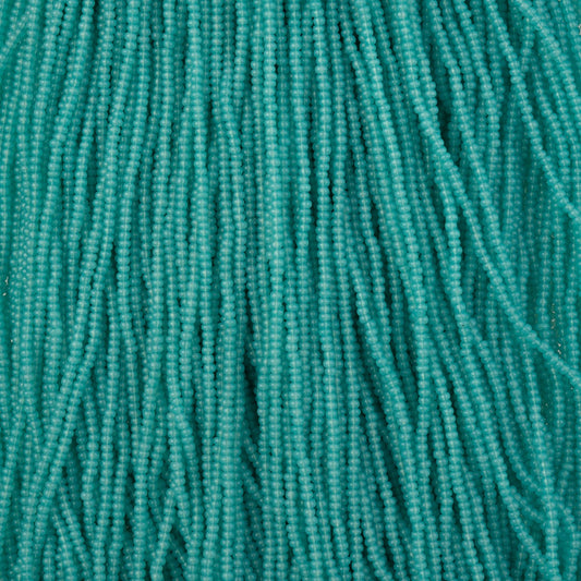Czech Seed Bead 11/0 Alabaster Turquoise Solgel Strung