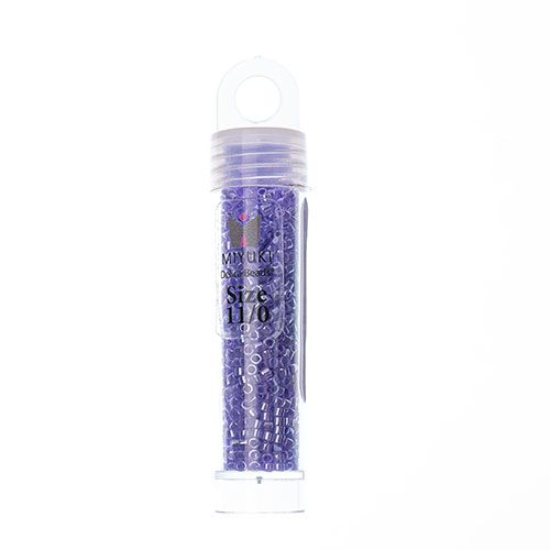 Miyuki Delica Size 11/0 Seed Beads – Crystal Purple Ceylon Lined Dyed – 5.2g Vial | The Pink Bead Shop Canada