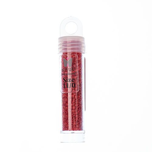 Miyuki Delica 11/0 Seed Beads – Vial Red Opaque | The Pink Bead Shop Canada