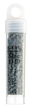 Miyuki Delica Size 11/0 Seed Beads – Grey Opaque Matte – 5.2g Vial | The Pink Bead Shop Canada