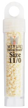 Miyuki Delica Size 11/0 Seed Beads – Dark Cream Opaque – 5.2g Vial | The Pink Bead Shop Canada