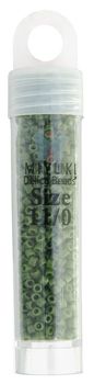 Miyuki Delica Size 11/0 Seed Beads – Avocado Green Opaque – 5.2g Vial | The Pink Bead Shop Canada