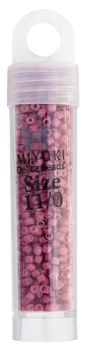 Miyuki Delica Size 11/0 Seed Beads – Antique Rose Opaque Dyed – 5.2g Vial | The Pink Bead Shop Canada