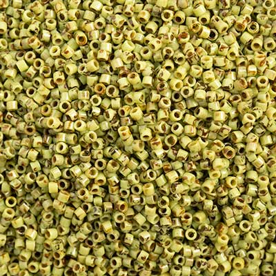 Miyuki Delica John Bead 11/0 5.2g Vial Picasso Opaque Green Chartreuse 2265V
