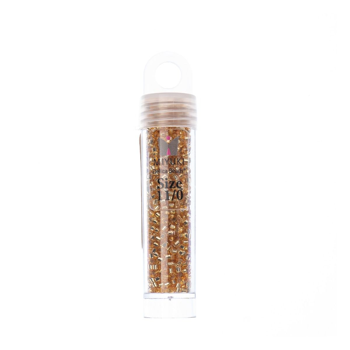 Miyuki Delica Size 11/0 Seed Beads – Gold S/L – 5.2g Vial | The Pink Bead Shop Canada