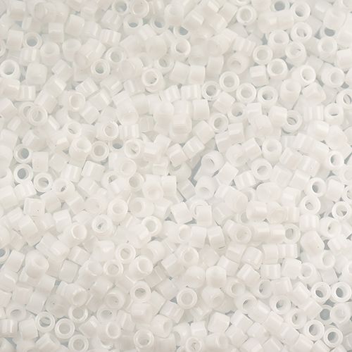 Miyuki Delica Size 11/0 Seed Beads – Chalk White – 5.2g Vial | The Pink Bead Shop Canada
