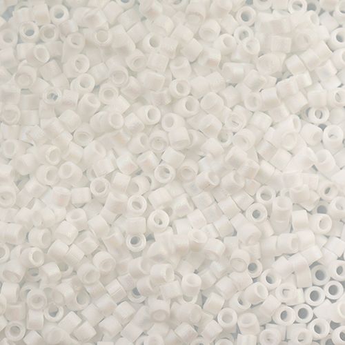 Miyuki Delica Size 11/0 Seed Beads – Matte White – 5.2g Vial | The Pink Bead Shop Canada