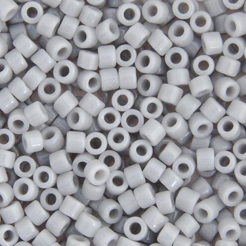 Miyuki Delica Size 11/0 Seed Beads – Grey Ghost Opaque – 5.2g Vial | The Pink Bead Shop Canada