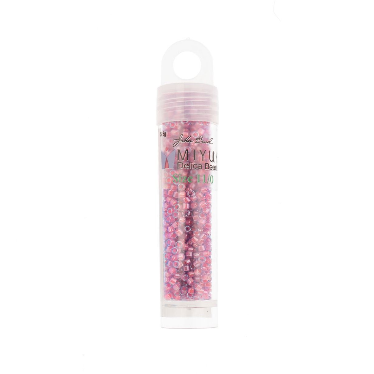 Miyuki Delica Size 11/0 Seed Beads – Pink Taffy Luminous – 5.2g Vial | The Pink Bead Shop Canada