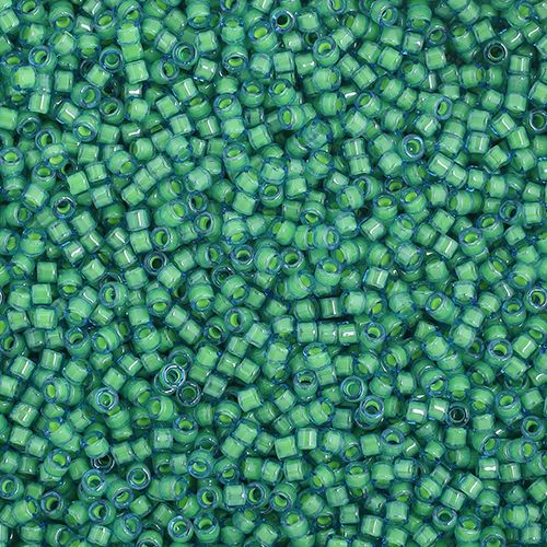 Miyuki Delica Size 11/0 Seed Beads – Light Turquoise Luminous Neon – 5.2g Vial | The Pink Bead Shop Canada