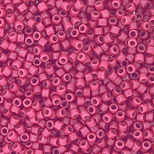 Miyuki Delica Size 11/0 Seed Beads – Duracoat Opaque Dyed Antique Rose – 5.2g Vial | The Pink Bead Shop Canada