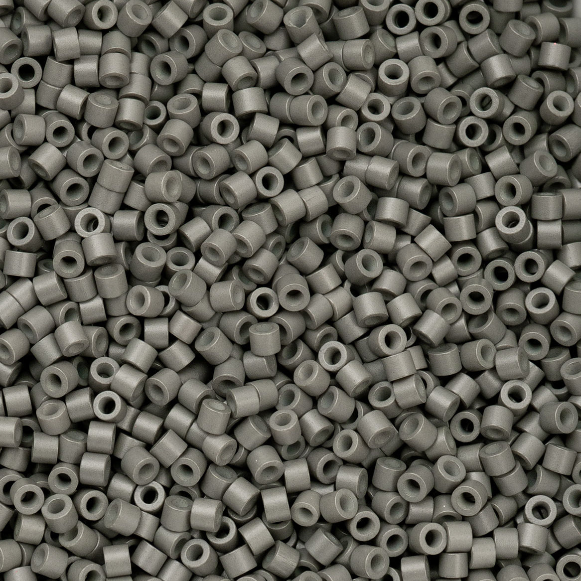 Cylin Bead 11/0 Grey Opaque Seed Beads – 25g Bag | The Pink Bead Shop Canada