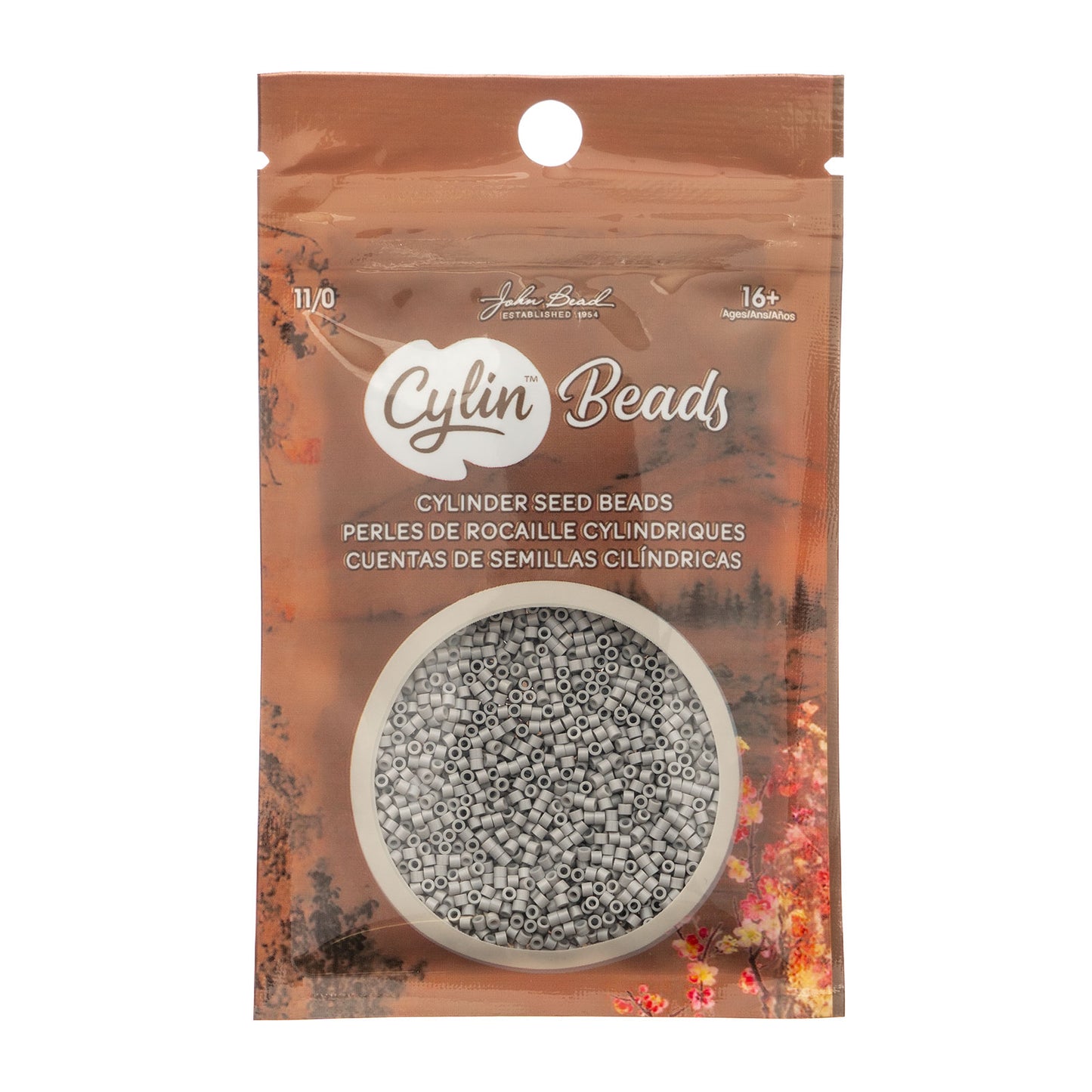 Cylin Bead 11/0 Opaque Dove Grey Seed Beads – 25g Bag | The Pink Bead Shop Canada
