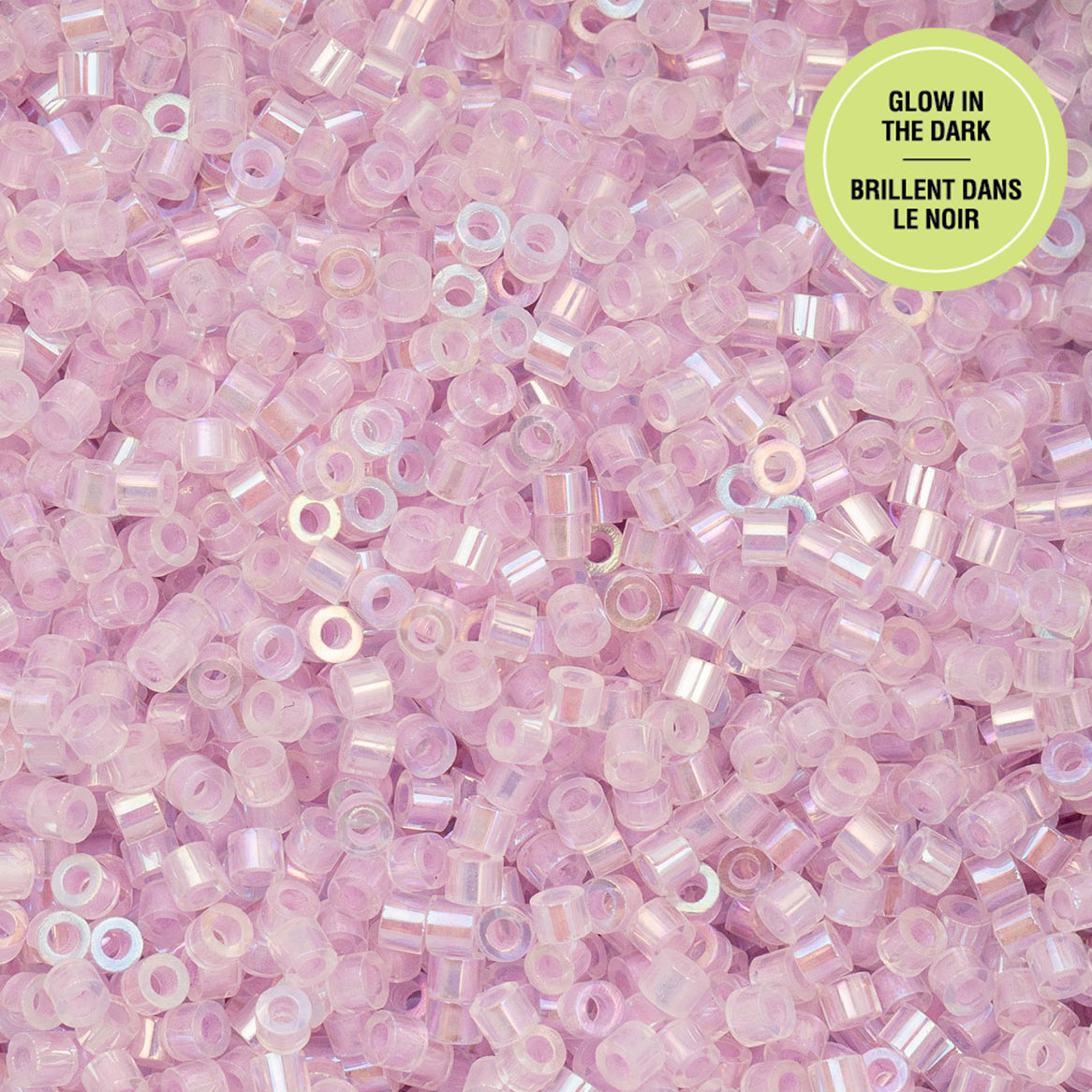 Cylin Bead 11/0 Glow in Dark AB Seed Beads – Violet 25g Bag | The Pink Bead Shop Canada