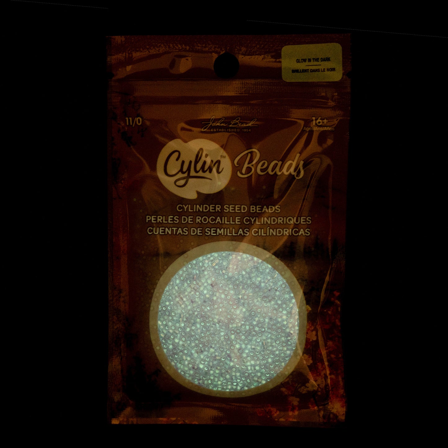 Cylin Bead 11/0 Glow in Dark AB Seed Beads – Purple 25g Bag | The Pink Bead Shop Canada