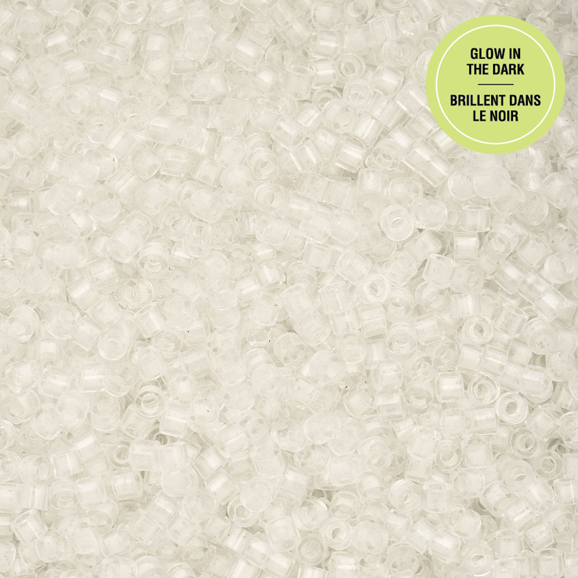 Cylin Bead 11/0 Glow in Dark Seed Beads – White to Sky 25g Bag | The Pink Bead Shop Canada