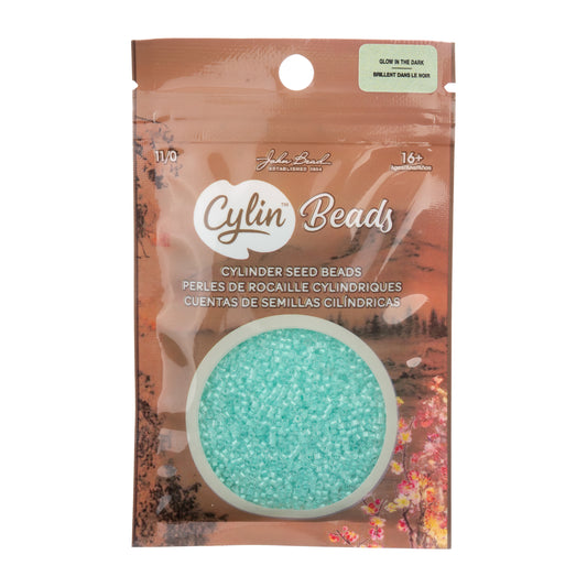 Cylin Bead 11/0 Glow in Dark Seed Beads – Green 25g Bag | The Pink Bead Shop Canada