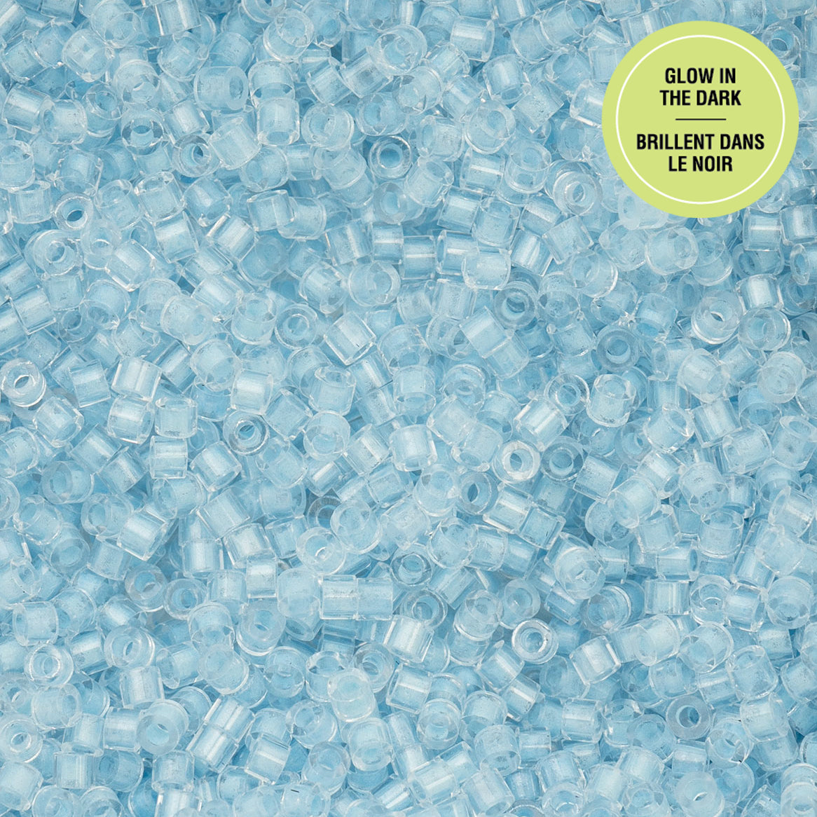 Cylin Bead 11/0 Glow in Dark Seed Beads – Blue 25g Bag | The Pink Bead Shop Canada