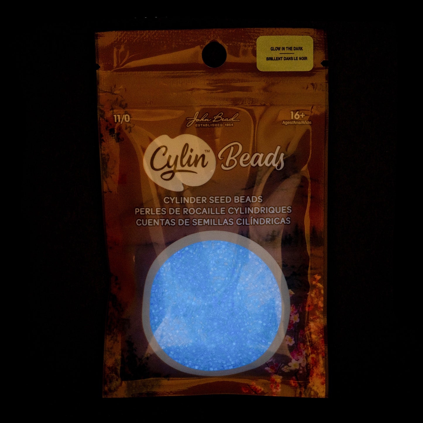 Cylin Bead 11/0 Glow in Dark Seed Beads – Sky 25g Bag | The Pink Bead Shop Canada